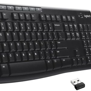 Logitech MK270 Wireless Keyboard And Mouse Combo For Windows, 2.4 GHz Wireless, Compact Mouse, 8 Multimedia And Shortcut Keys, For PC, Laptop - Black