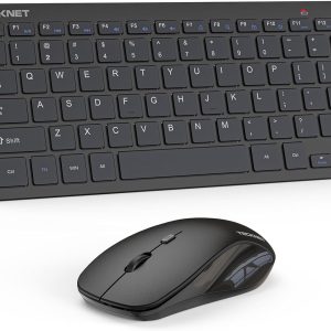 TECKNET Wireless Keyboard and Mouse Combo, Mini Cordless Computer Keyboard and Mouse Set 2.4GHz, Silent Adjustable 1600 DPI, Quiet Click, Lag-Free for Computer, Laptop, PC, Windows, Mac, Chrome OS